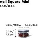 OXO Good Grips POP Container - Airtight Food Storage - Small Square Mini 0.4 Qt Ideal for Baking Powder, Spices, Dried Herbs and Chiles