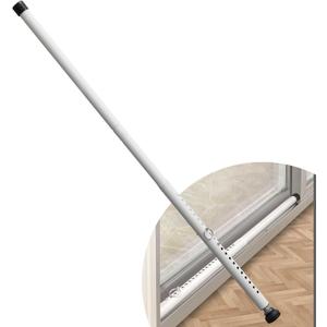 DIIG Sliding Door Security Bar17.7-50.5inch Adjustable Locking Window Safety Bar with Rubber Tips,Diameter 1inch Window Security Bar for Home Apartment Travel (White)