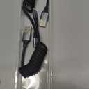 AGVEE 2 Pack 1.5ft Coiled Short USB to Lightning Charging Cable [MFI Certified] 3A Fast Charger Cord in Car for iPhone 14/13/12/11/XS/8/7/6/5 CarPlay, iPad, iPod, Dark Gray