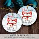 7 x I Love You More The End I Win Ornament - Couples Christmas Ornament 2025, Gift for Him Boyfriend and Love Gifts for Her - Couple Ceramic Ornaments for Christmas Tree