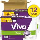 Viva Signature Cloth Paper Towels, 12 Triple Rolls, 129 Sheets per Roll