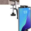 CANHET Under Cabinet Tablet Holder, Kitchen Tablet Mount with Sdurdy Metal Clamp Base, Desk Tablet Holder for 5.513" iPad Pro Air Mini, Galaxy Z Fold, Fire HD, Surface Pro etc