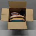 18pcs Wheat Straw Dinnerware Sets, Unbreakable dish Set Reusable Plates, Bowls, and Cups Set dishes Dishwasher Microwave Safe for Kitchen Outdoor Travel Camping (Macron Color)