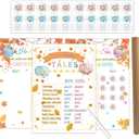 Fall Pumpkin Gender Reveal Game with 100 Voting Stickers Floral Gold He or She Gender Reveal Poster Game Cast Your Vote What Will Our Be Boy or Girl Sex Announcement Baby Shower Party Supplies