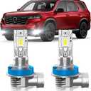 ZSTOPCL Fit for Honda Pilot 2006-2019 Fog Light Bulbs or DRL, 6000K Cool White 700% Brightness, Real 1:1 Size Plug and Play, Pack of 2