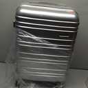 LARVENDER Carry on Luggage Sets 3 Piece, 20inch Suitcase Set, Glossy Silver