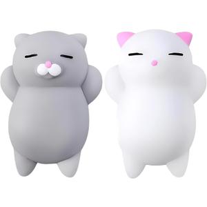 Nutty Toys Squishy Cat Set - 2" Soft Silicone Kawaii Kitties, Top Stress Relief Toy 2026, Unique Kids & Adults Egg Filler Gift Idea, Best Teenage Girl, Teen Boy & Tween Easter Basket Stuffers Present, Mini