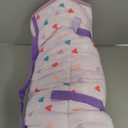 Viviland Toddler Kid Nap Mat for Preschool, Girls Heart Slumber Bag, Purple Daycare Mats with Pillow and Blanket, Kindergarten Mat