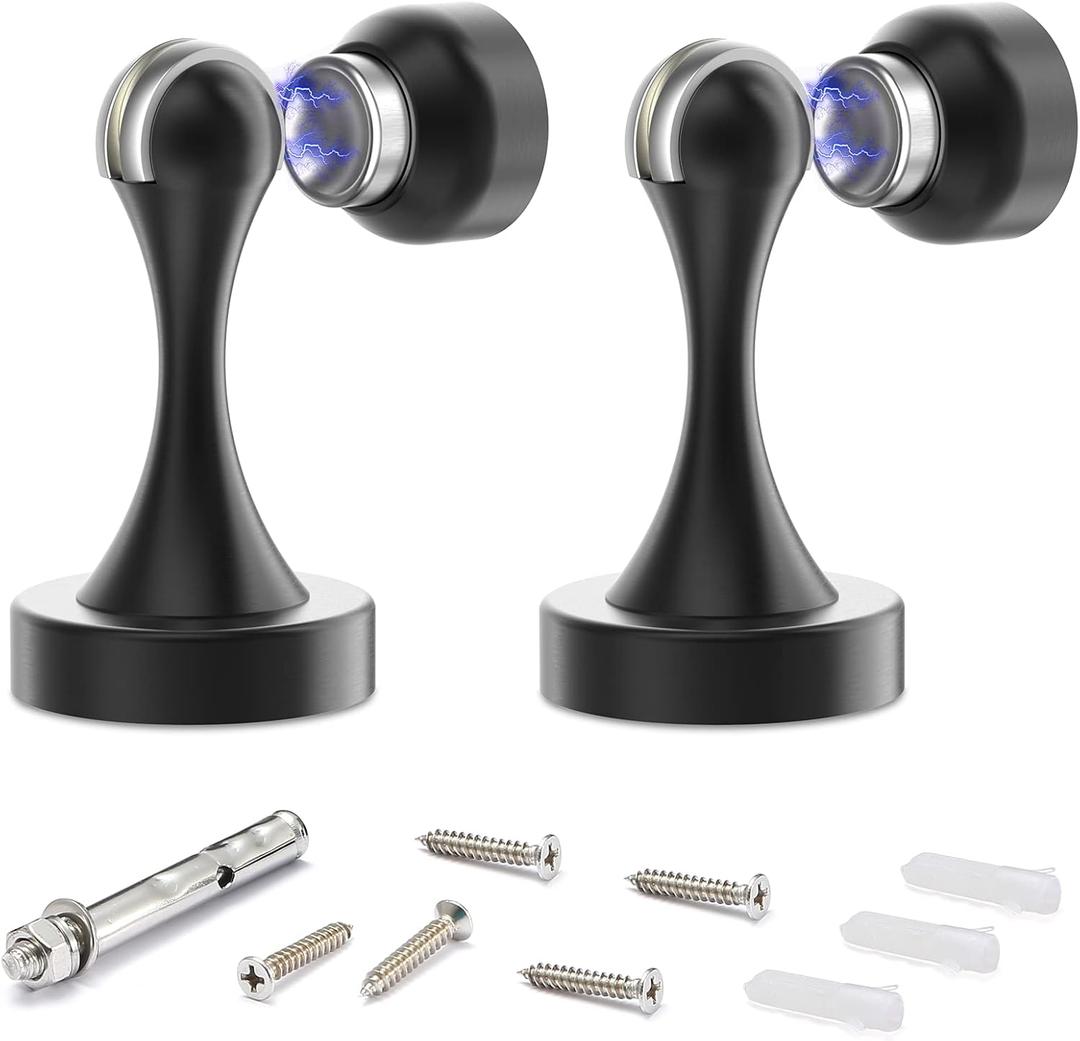 Magnetic Door Stop Stainless SteelDoor Stopper, Heavy Duty for Various Door Types, Keep Your Door Open, Wall Mount Door Holder/Catch