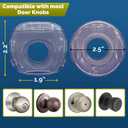 Child Safety Door Knob Cover (4 Pack) Hard-to-Remove Dual-Lock Door Handle Covers for Kids Reusable Baby Proof Door Knob Locks Installs Easily, No Tools Needed (Semi-Clear)