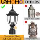 Lamomo Dusk to Dawn Outdoor Post Lights, Waterproof Aluminum Lamp Post Light Fixture, Lamp Posts Outdoor Lighting Pole Lantern for Yard Patio Pathway Garden
