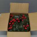 4 Pcs 9" Christmas Candle Rings Wreath Flocked Pine Red Berry Pinecones Small Wreaths Artificial Berries Snowy Pine Candle Ring Holder for Kitchen Cabinets Christmas Wedding Home Table Centerpiece