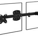 WALI Dual Monitor Wall Mount, Single to Double Bracket Adapter, Horizontal Assembly Arm for 2 Screen up to 27 inch (012ARM), Black