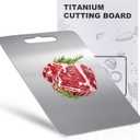 100% Titanium Cutting Board for Kitchen - Dishwasher Safe Chopping Boards with Handle, Reversible Charcuterie Board for Home Counter Outdoor Camping Housewarming Gifts for Women (18 x 12)