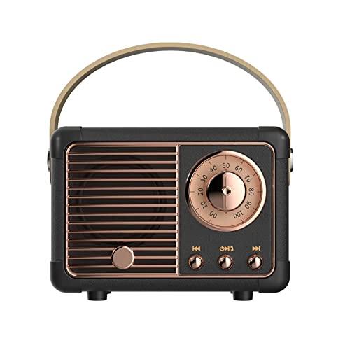 Dosmix Retro Bluetooth Speaker, Vintage Decor,Small Wireless Bluetooth Speaker,Cute Old Fashion Style for Kitchen Desk Bedroom Office Outdoor,Birthday Gifts for Women Men Teens