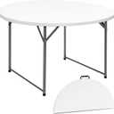 Folding Round Table 54 inches, Hold in Half Round Event Table,Heavy Duty Banquet Table