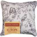 Maison d' Hermine Decorative Pillow Covers 18 x 18 inch Square 100% Cotton Toile Throw Pillow Covers with Invisible Zipper - Living Room Couch Chair Sofas Gifts - Mothers Day - Jouy Paradise - Grey