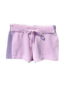 RoseSeek Women's Drawstring Drop Waisted Knit Mini Shorts Y2K Skinny Lounge Shorts Micro Bottoms Violet Purple, Small
