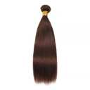 Dark Brown Straight Human Hair Bundles 14 Inch #4 Chocolate Brown Straight Single Bundle Human Hair Unprocessed Native Virgin Hair 100g Total 1 Hair Extensions Double Weft for Women