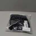 QINSEN Women's Sexy Square Neck Bodysuit Long Sleeve Double Lined Shirt Tops, Size S (Black)