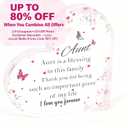 2 x Personalized Heartfelt Acrylic Sign Plaques for Aunt - Unique Birthday, Thanksgiving & Christmas Gifts - Home & Office Decor(For Aunt)