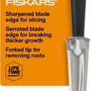Fiskars Steel Garden Knife, Multi-Purpose Weed Puller Gardening Tool for Planting, Weeding, Digging, and Cultivating with Hanging Hole