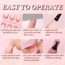 White French Tip Press on Nails Short Oval Fake Nails, Glossy Oval Nails Press on Full Cover Acrylic French Tip Nails Short False Nail Tips 240pcs Glue on Nails