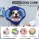 Dog Cones for Large Dogs, Soft Pet Cone Stop Licking After Surgery, Adjustable Pet E-Collar Alternative for Wound Healing, Dark Blue X-Large