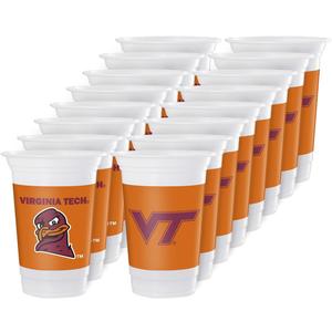 Westrick Virginia Tech Hokies 16oz Plastic Cups, 16 Pack – Officially Licensed Virginia Tech Disposable Party Cups with Logo – Tailgating, Game Day, Graduation Parties & Fan Celebrations