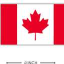 Canadian Flag Vinyl Sticker, 2.4 x 4 Inches - Strong Adhesive Waterproof Decal - Used for Notebook, Car, Mug, Cup Laptop and Water Bottle