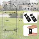 Garden Flag Holder Stand Yard Flag Holder Metal Flag Stand Outdoor Flag Pole Holder for Outside House Seasonal Garden Flag Stake for Lawn Holiday Decor