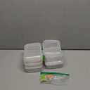 4 Pack Plastic Snack Containers with Lids, 2 Compartment Food Container for Kids Snack Box, Travel Bento Lunch Containers with forks for Fruits/Candies, Divided Food Storage Containers for School (Bright-Color)