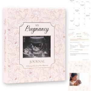 Pregnancy Journal & Memory Book for First-Time Moms | Personalized Cover, 12 Monthly Calendars, Weekly Pregnancy Tracker, Milestone Pages, Keepsake Pocket, Giftable Keepsake