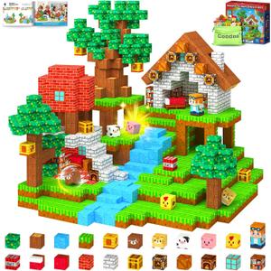 Coodoo Magnetic Blocks, Magnet Tiles Building Blocks STEM Montessori Toddler Kids Toys for Boys Girls Ages 3+, Educational Construction Outdoor Toys, Classroom Must Have Learning Sensory Gifts