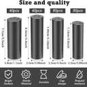 Coin Storage Tubes Set,50 Coins per Tube, Durable Plastic ，Dimes, Black ，a Box 25pcs, 2.8x0.86inch
