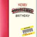 Funny Birthday Card for Him Her, Gag Discount Tag Design, Unique Holiday Birthday Gift for Friends Family Coworker, Sarcastic December & January Bday Card, Christmas Promotion Gift