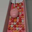 MOFii Wireless Keyboard and Mouse Combo, Retro Typewriter Keyboard with Multi-Media Function Keys and Number Pad Compared for PC Computer Windows (Pink Colorful)