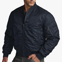 CQR Men's Casual Bomber Jacket, Outdoor Fall/Winter Zip-Up Windbreaker, Water Resistant Padded MA-1 Flight Jacket with Pocket, Large