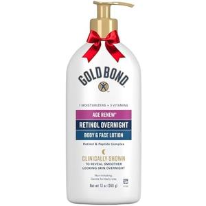 Gold Bond Age Retinol Overnight Body & Face Lotion, With Retinol & Peptide Complex, 13 oz.