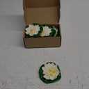 12pcs Floating Foam Lotus Flowers with Lily Pads, Artificial Pond Plants Ornaments for Pool Aquarium Water Decoration, White