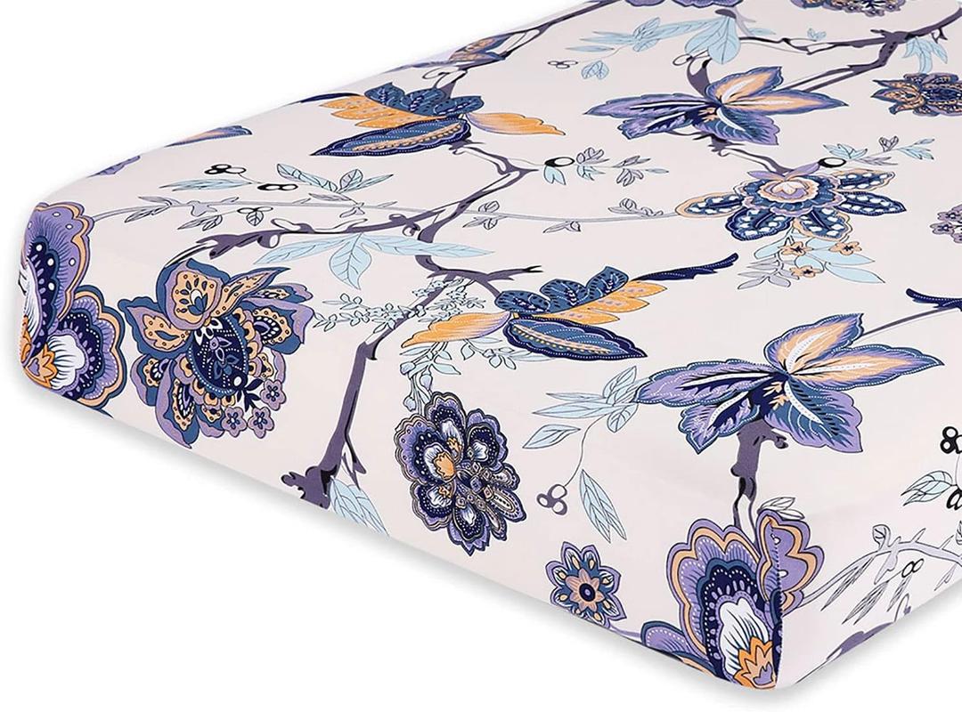 hyha Printed Couch Cushion Covers, Floral Sofa Covers Washable for 3 Cushion Couch, Stretch Pattern Outdoor Cushion Covers for Patio Furniture with Elastic Bottom(Large, Vintage Flower) (Beige)