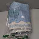 GarveeHome 2.5x8 Runner Rug for Hallway Washable Kitchen Rugs Non Slip Solid Blue Modern Minimalism Soft Low-Pile Scalloped Indoor Carpet for Entryway Laundry Room Floor Mats