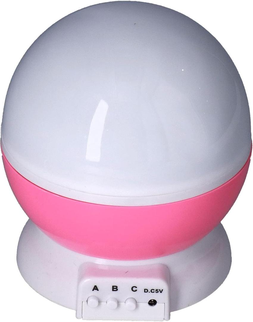 KIMISS Night Light, Rotating Star Night Light Projector with Color Changing Projection Lamp (Pink)