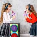 Amazmic Toys for Girls, Kids Karaoke Microphone Toddler Microphone for Kids with Lights, for Girls, Birthday Party Boys Toy Age 3 4 5 6 7 8+(Light Pink)