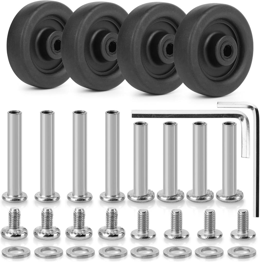 Zoofen 4 Pcs Luggage Wheels Replacement 50x14mm Suitcase Replacement Wheels Wear-Resistant Repair Casters for Luggage(ZPF01)