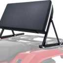 Universal ATV Backrest with Storage Pocket,900D Oxford Cloth Cover with 270 Degrees Reflective Strips,Heavy Duty Steel Frame,2.7"Thick Sponge Cushion Layer,Adjustable Folds Flat