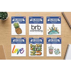 11 x Big moods assorted vinyl stickers 11 pieces