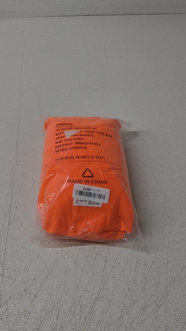 8 Ft Spandex Orange Tablecloth Glitter Orange Table Cloths for Birthday Wedding Bridal Baby Shower Party Decorations