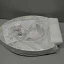 Elevated Toilet seat 3 inch, Elongated Toilet seat risers for Seniors, Slow Close, Heavy Duty, Never Loosen, Raised Toilet seat Elongated Bowl, White(18.5)