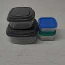 Food Storage Containers 1.25 Cup Food Storage Containers 2 Piece Set, Grey Easy Fit, 2 Small Plus Extra Small Lids